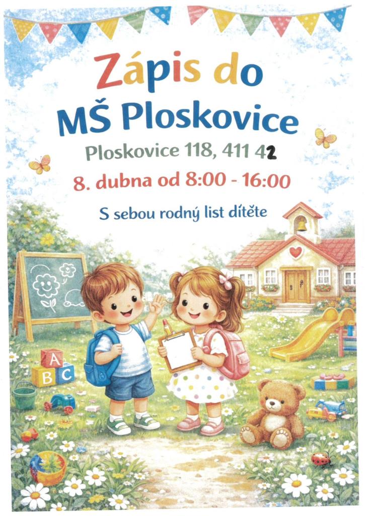 Zápis do&nbsp;MŠ Ploskovice